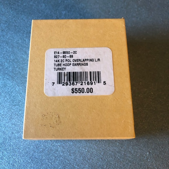 Overlapping Oval Hoop Earrings in 14K 2-Tone Gold Fine Jewelry New - Picture 6 of 10